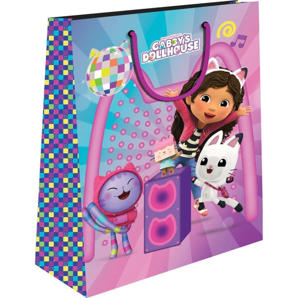 PAPER GIFT BAG 18X11X23 cm GABBYS DOLLHOUSE - 2 DESIGNS